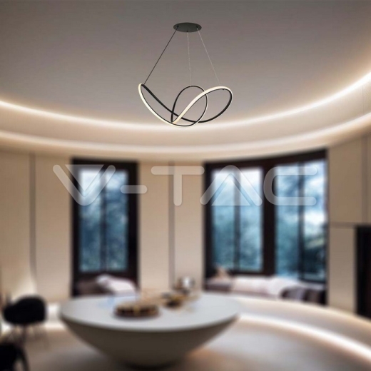 49W LED Decorative Hanging Light 70*20CM Black Body 3000K - 7