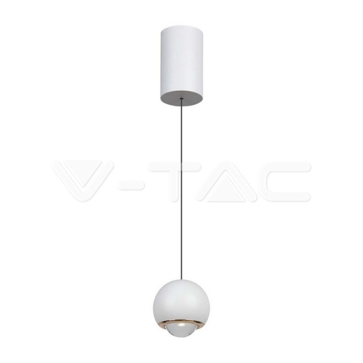 5W LED Hanging Pendant Light White Body 3000K - 1