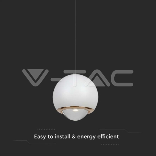 5W LED Hanging Pendant Light White Body 3000K - 2