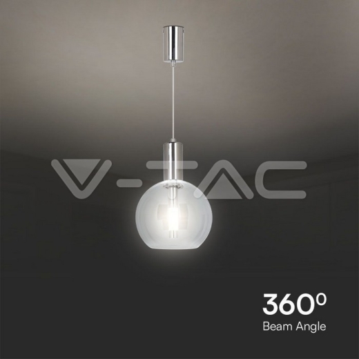 5W LED Pendant Light 3000K Clear Glass - 5