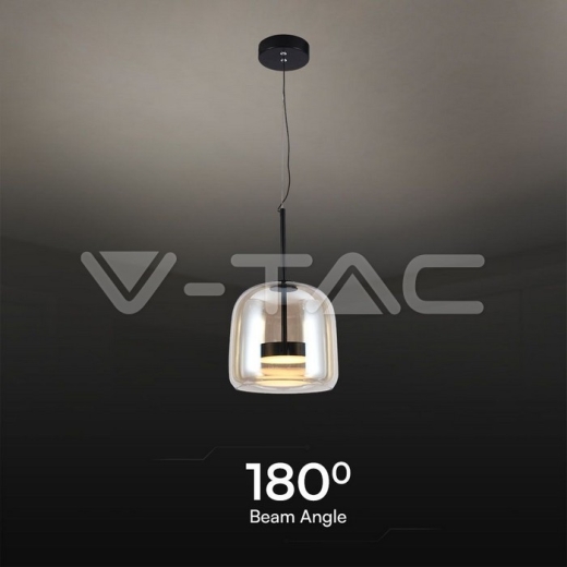 6W LED Designer Pendant Lamp Metal + Glass Body D250*H240 3000K - 2