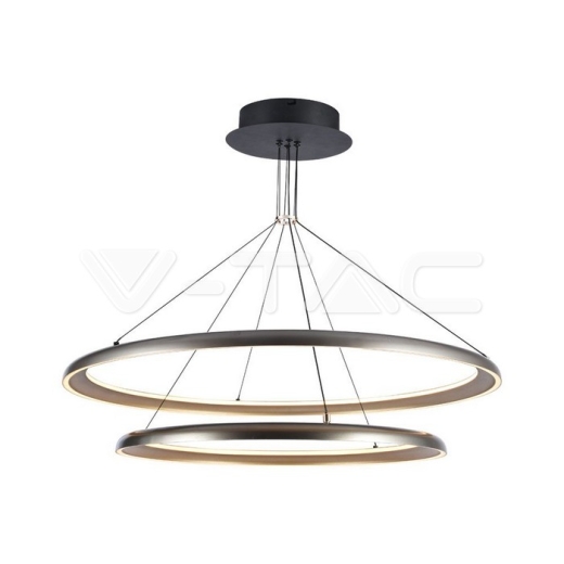 65W LED Designer Pendant Lamp Champagne Gold 3000K D400+D600 - 1