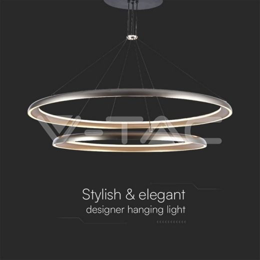65W LED Designer Pendant Lamp Champagne Gold 3000K D400+D600 - 2