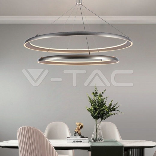 65W LED Designer Pendant Lamp Champagne Gold 3000K D400+D600 - 5