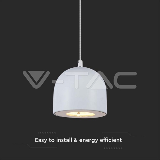 8.5W LED Hanging Lamp Φ100 Adjustable Wire Touch On/Of Grey Body 3000K - 2