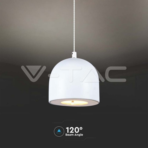 8.5W LED Hanging Lamp Φ100 Adjustable Wire Touch On/Of White Body 3000K - 4