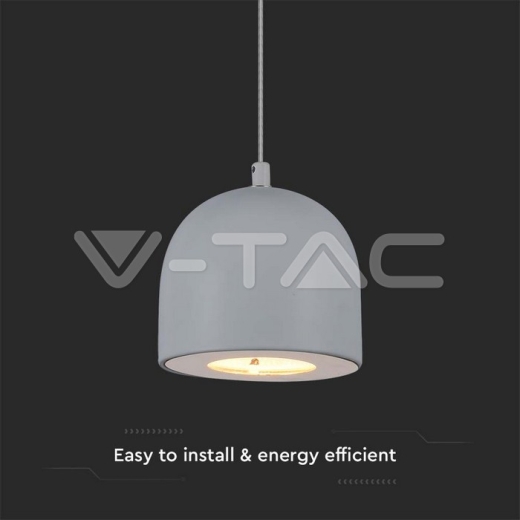 8.5W LED Hanging Lamp Φ100 Grey Body 3000K - 2