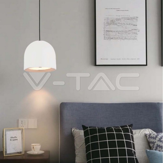 8.5W LED Hanging Lamp Φ100 White Body 3000K - 7