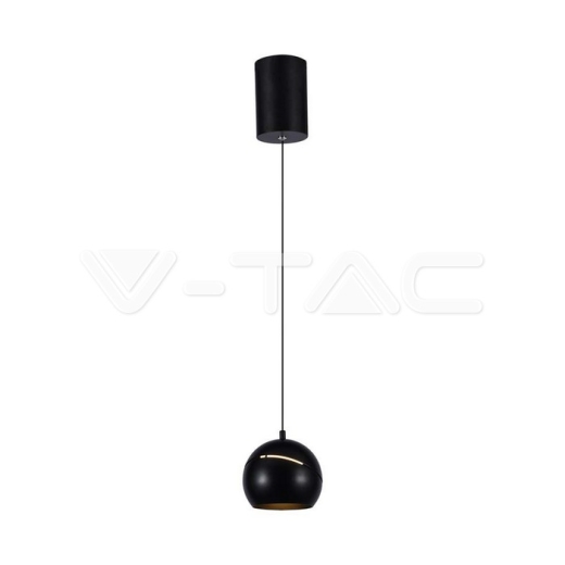 8.5W LED Hanging Lamp Φ180 Adjustable Wire Touch On/Of Black Body 3000K - 1