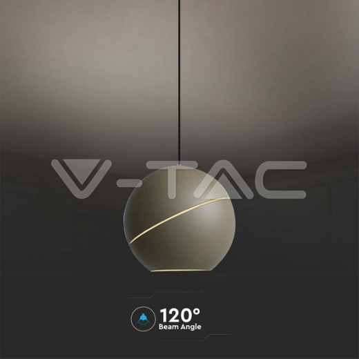 8.5W LED Hanging Lamp Φ180 Adjustable Wire Touch On/Of Gold Body 3000K - 4