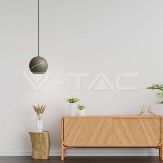 8.5W LED Hanging Lamp Φ180 Adjustable Wire Touch On/Of Gold Body 3000K - 7