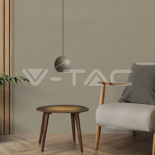 8.5W LED Hanging Lamp Φ180 Adjustable Wire Touch On/Of Gold Body 3000K - 8