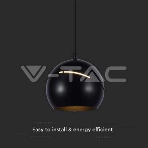 Lámpara Colgante LED 8.5W Φ180 Cuerpo Negro 3000K - 2