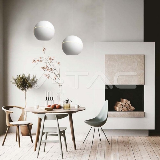 8.5W LED Hanging Lamp Φ180 White Body 3000K - 7