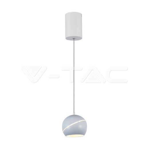 8.5W LED Hanging Lamp Φ180 Adjustable Wire Touch On/Of White Body 3000K - 1