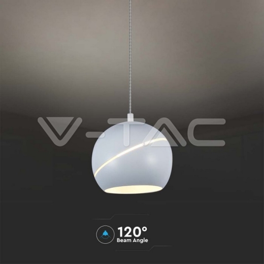 8.5W LED Hanging Lamp Φ180 Adjustable Wire Touch On/Of White Body 3000K - 4