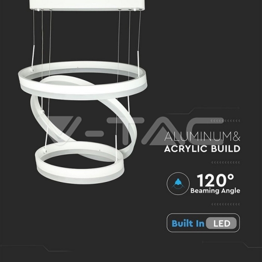 86W Soft Light Chandelier Dimmable White 3000K - 2