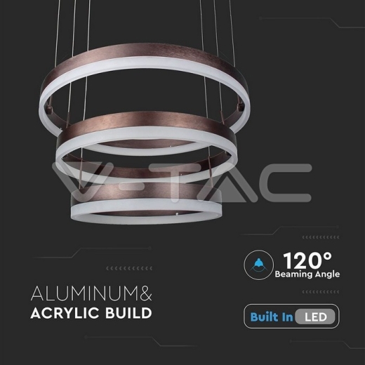 86W Soft Light Chandelier Dimmable Coffee 3000K - 2