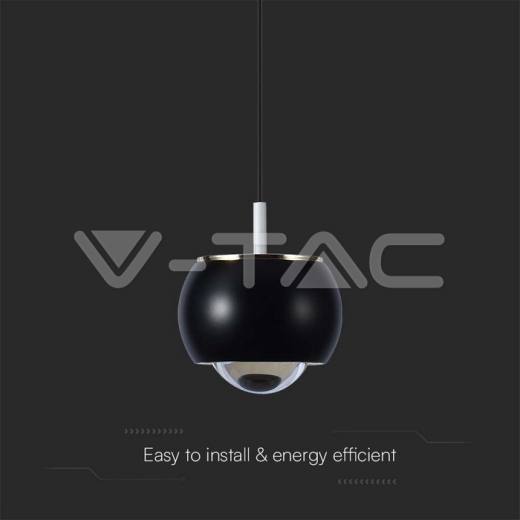 Lámpara colgante LED de diseño 9W (10*10*100cm) negra 3000K - 2