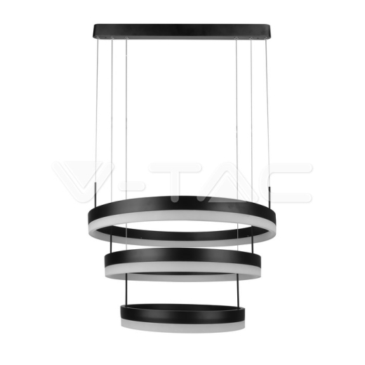 86W Soft Light Chandelier Dimmable Black 3000K - 1