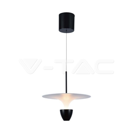 9W LED Designer Hanging Lamp (30*300*1370MM) White+Black Body 3000K Adjustable Height - 1