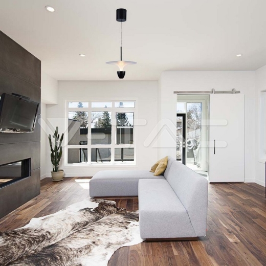 9W LED Designer Hanging Lamp (30*300*1370MM) White+Black Body 3000K Adjustable Height - 7