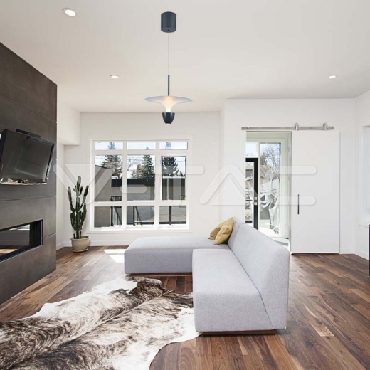 9W LED Designer Hanging Lamp (30*300*1370MM) White+Crey Body 3000K Adjustable Height - 7