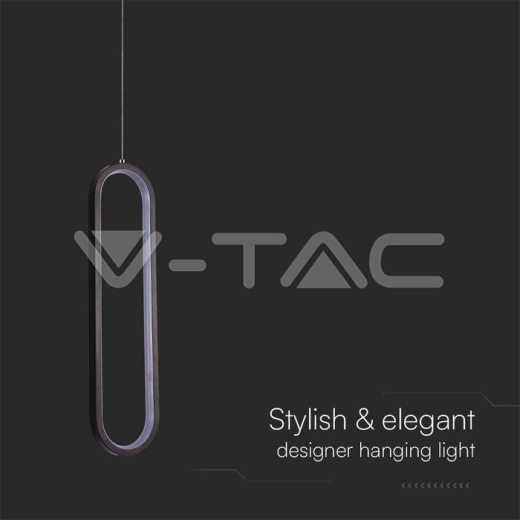 9W LED Designer Hanging Lamp (19.5*17.5*100CM) Black 4000K - 3