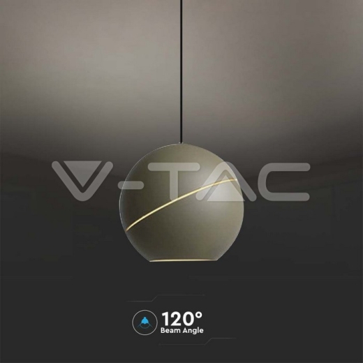 8.5W LED Hanging Lamp Φ180 Champagne Gold Body 3000K - 4