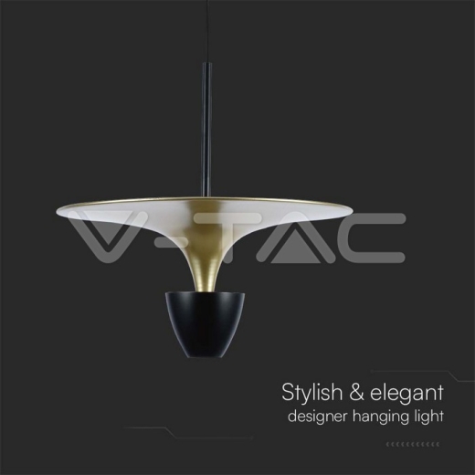 9W LED Designer Hanging Lamp (30*320*100CM) Black+Gold Body 4000K - 3