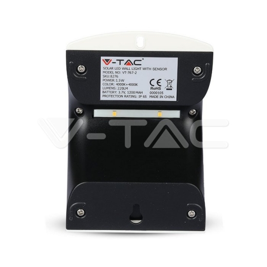 Lámpara LED solar 1.5W cuerpo blanco 4000K - 5