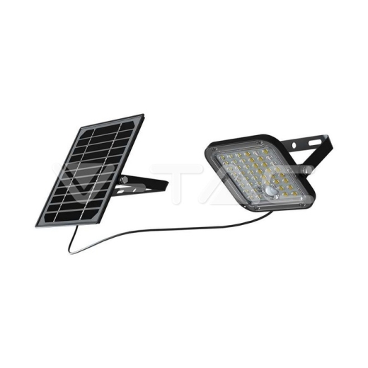 Foco Proyector Solar LED 10W LiFePo Batería 3.7V Negro 4000K - 5