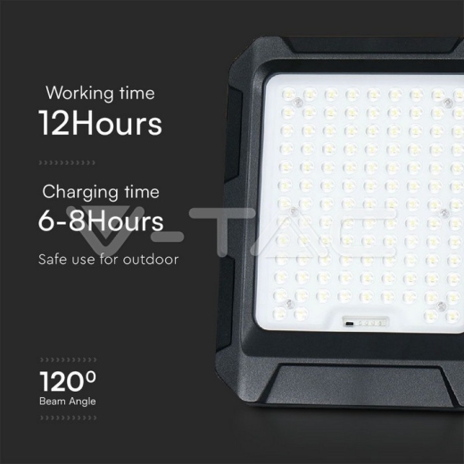 Reflector solar LED de 10 W con batería de 3,7 V y 8 Ah - 5