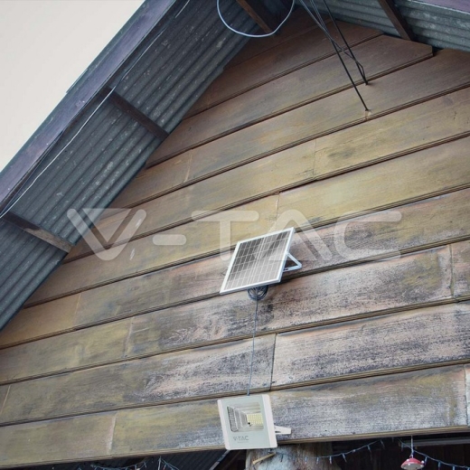 Proyector Solar LED 12W 6400K Cuerpo Blanco - 11