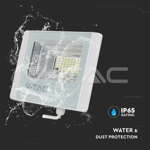 Proyector Solar LED 12W 6400K Cuerpo Blanco - 6