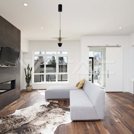 9W LED Designer Hanging Lamp (30*320*100CM) Black + Gold Body 3000K - 7