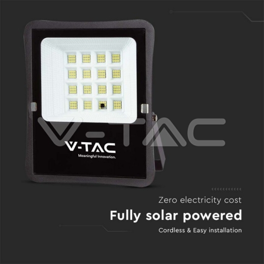 12W LED Solar Floodlight 6400K - 8