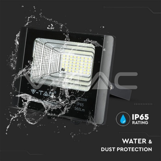 12W Solar Panel LED Floodlight 6000K - 2