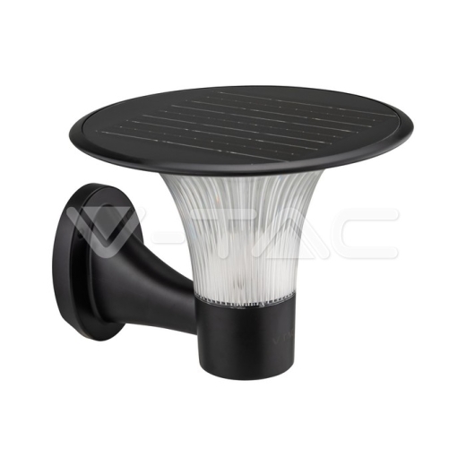 15W LED Luz de pared solar LiFePO4 Batería 6000mAh 6000K+4000K Negro - 1