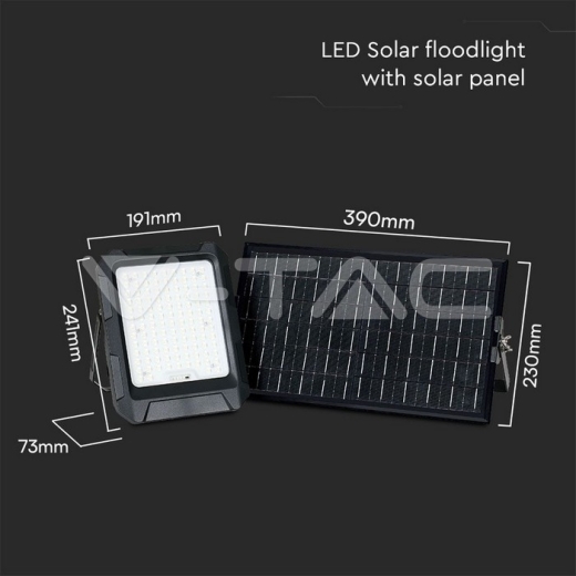 Reflector solar LED de 15 W con batería de 3,7 V y 8 Ah - 8