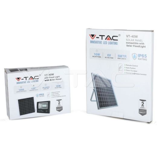 Panel solar 16W con Proyector de LED 6000K - 15