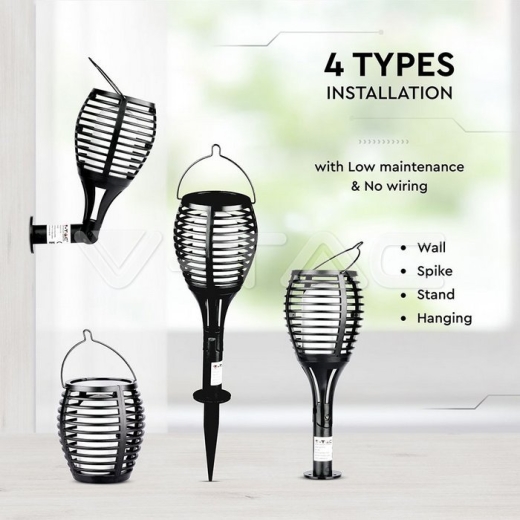 Lámpara LED solar 1W de pared/de suelo/colgante - 10