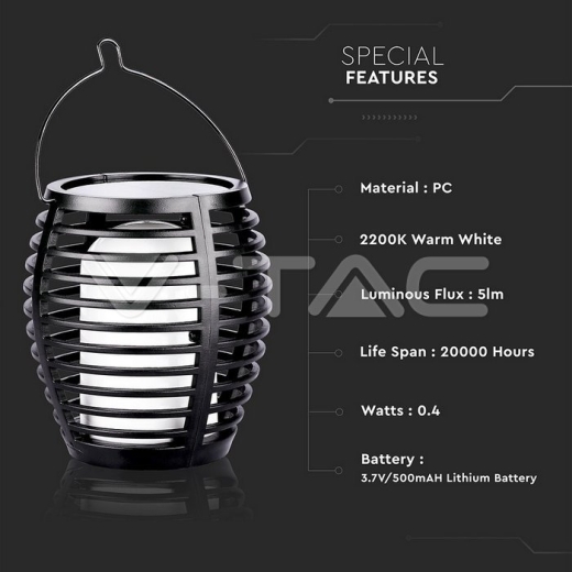 Lámpara LED solar 1W de pared/de suelo/colgante - 8