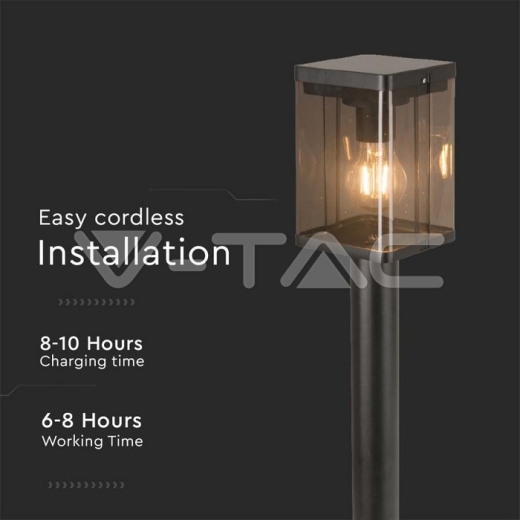 Lámpara E27 del bolardo de 2.5W LED Sollar con el sensor de microondas IP44 - 3