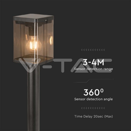 Lámpara E27 del bolardo de 2.5W LED Sollar con el sensor de microondas IP44 - 4