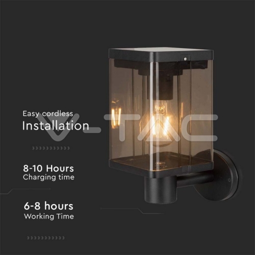 Lámpara de bolardo de pared LED de 2,5 W E27 con sensor de microondas IP44 - 3