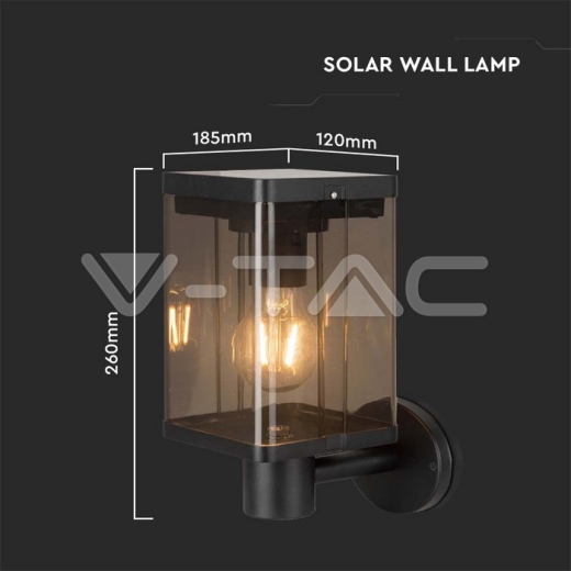 Lámpara de bolardo de pared LED de 2,5 W E27 con sensor de microondas IP44 - 8