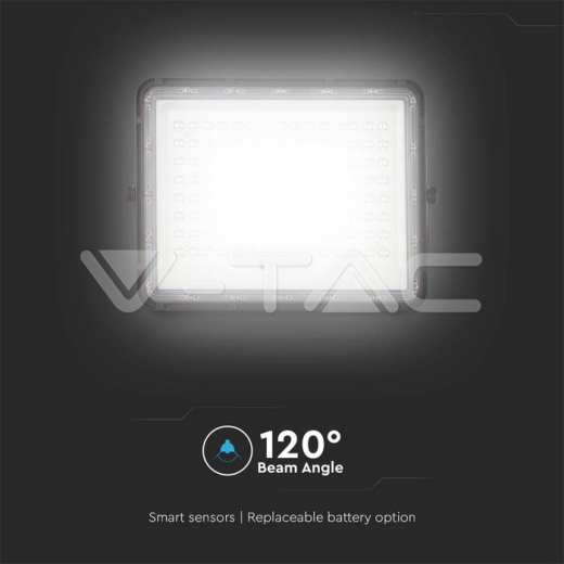 Proyector Solar 20W LED 6400K Batería reemplazable 3m Alambre Cuerpo negro - 10