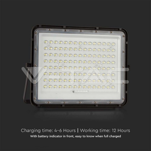 Proyector Solar 20W LED 6400K Batería reemplazable 3m Alambre Cuerpo negro - 9