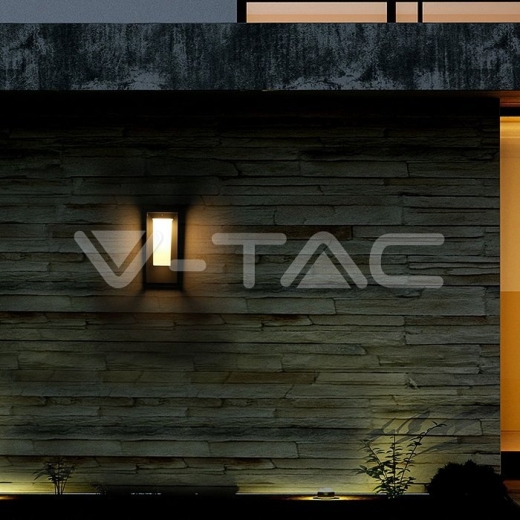 2W LED Solar Bollard Wall Light SAMSUNG Chip Grey Body 3000K - 11